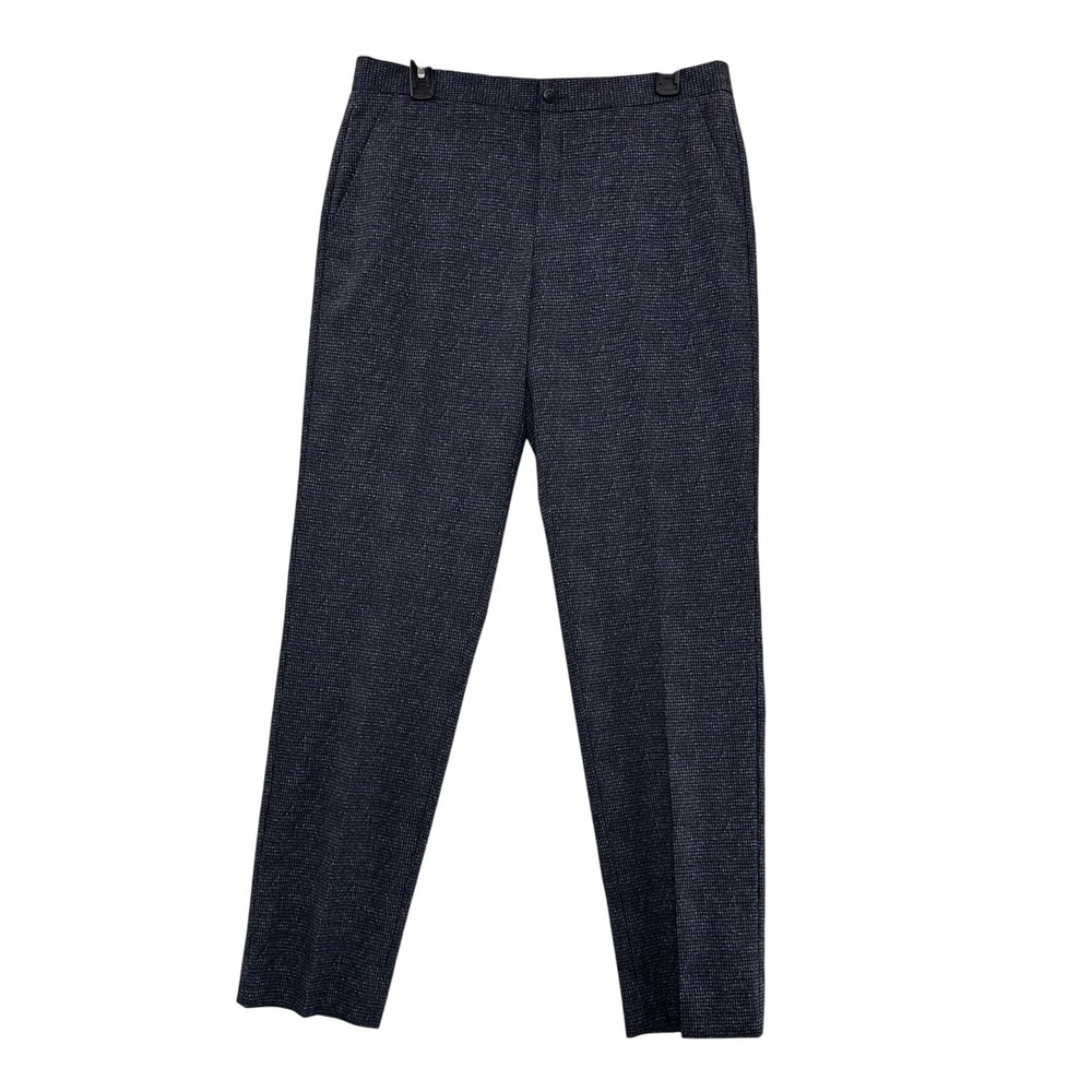 Tommy Hilfiger TH Tech Mens Blue Houndstooth Modern Fit Dress Pants 33x32